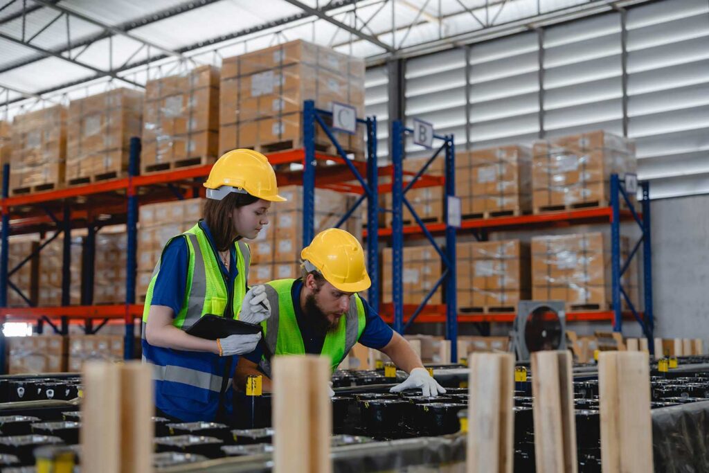 team inspecting supply chain fulfillment